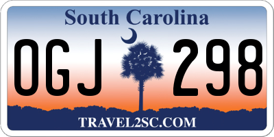 SC license plate OGJ298