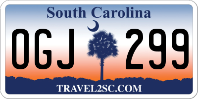 SC license plate OGJ299