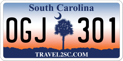 SC license plate OGJ301
