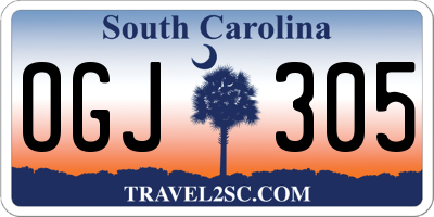SC license plate OGJ305