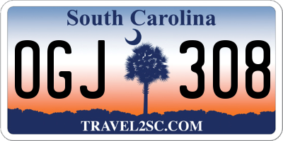 SC license plate OGJ308