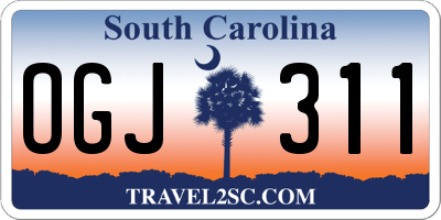 SC license plate OGJ311