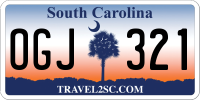 SC license plate OGJ321