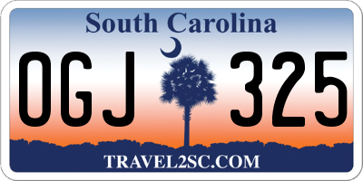 SC license plate OGJ325