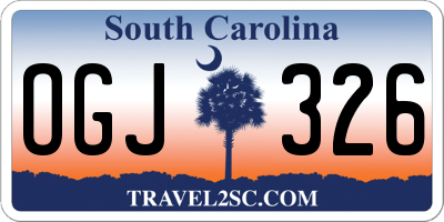 SC license plate OGJ326