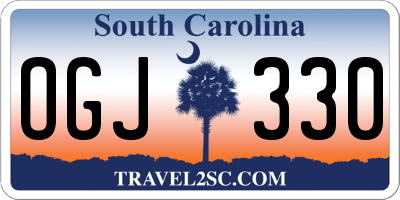 SC license plate OGJ330