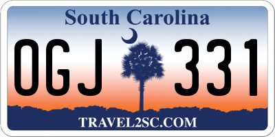 SC license plate OGJ331