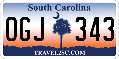 SC license plate OGJ343