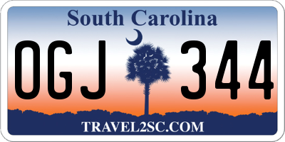 SC license plate OGJ344