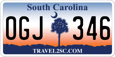 SC license plate OGJ346