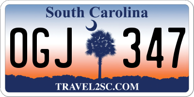 SC license plate OGJ347