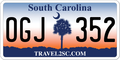 SC license plate OGJ352