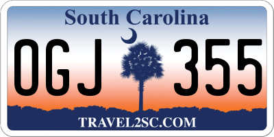 SC license plate OGJ355