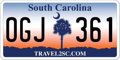 SC license plate OGJ361