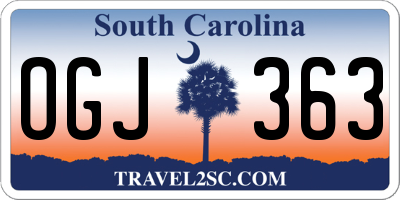 SC license plate OGJ363