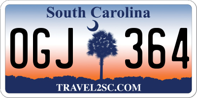 SC license plate OGJ364