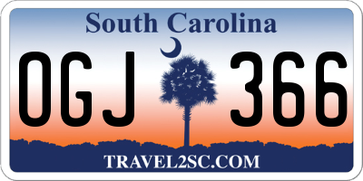 SC license plate OGJ366