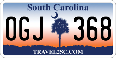 SC license plate OGJ368