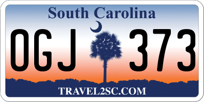 SC license plate OGJ373