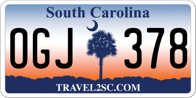 SC license plate OGJ378