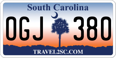 SC license plate OGJ380