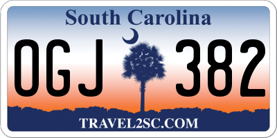 SC license plate OGJ382