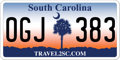 SC license plate OGJ383