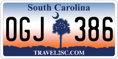 SC license plate OGJ386