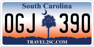 SC license plate OGJ390