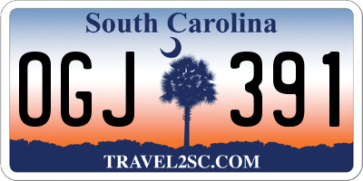 SC license plate OGJ391