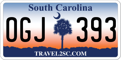 SC license plate OGJ393