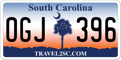 SC license plate OGJ396