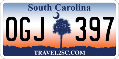 SC license plate OGJ397