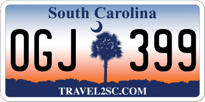 SC license plate OGJ399