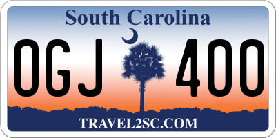 SC license plate OGJ400