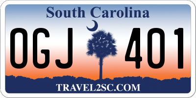 SC license plate OGJ401