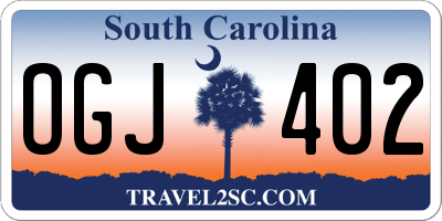 SC license plate OGJ402
