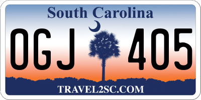 SC license plate OGJ405