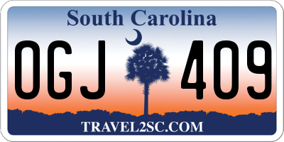 SC license plate OGJ409