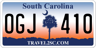 SC license plate OGJ410