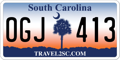 SC license plate OGJ413