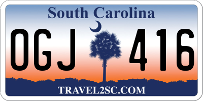SC license plate OGJ416