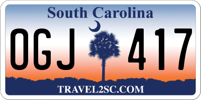 SC license plate OGJ417