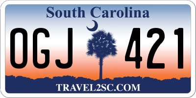 SC license plate OGJ421