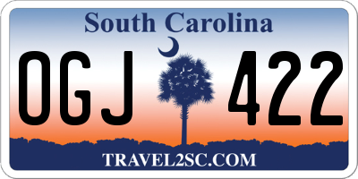 SC license plate OGJ422