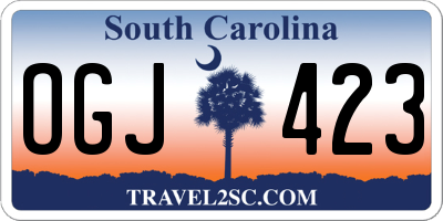 SC license plate OGJ423