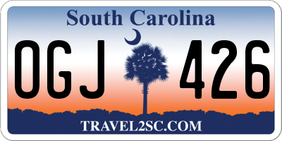 SC license plate OGJ426