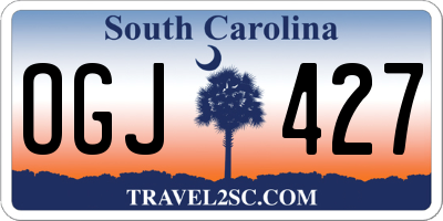 SC license plate OGJ427