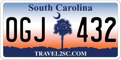 SC license plate OGJ432