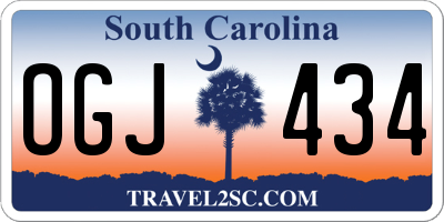 SC license plate OGJ434